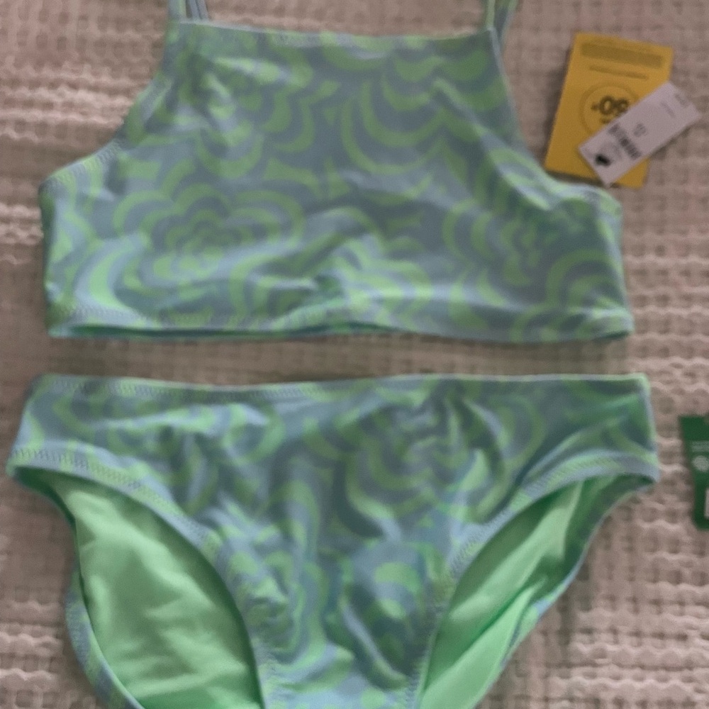 Mix Mixte Blue and Green Swimsuit Set